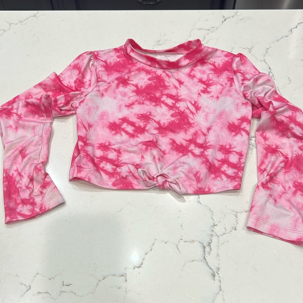 Girls cropped swim top